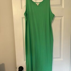 Terra & Sky Bright Green Sleeveless Sheath Dress